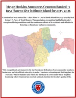 Mayor Hopkins Announces Cranston Ranked #1 Best Place to Live in Rhode Island for 2025-2026